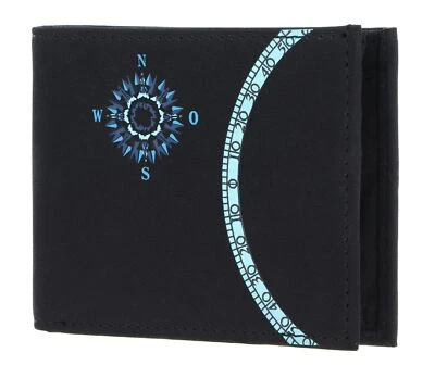 oxmox New Cryptan Pocketbörse Geldbörse Schwarz Windrose Mehrfarbig