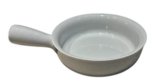 Crate & Barrel French Onion Handled Soup Bowl Porcelain Replacement White - Picture 1 of 7