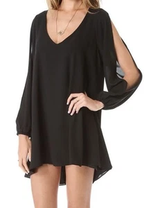Women's long sleeve plus size loose fit sexy black cold shoulder top XL 2X 3X 4X - Picture 1 of 2
