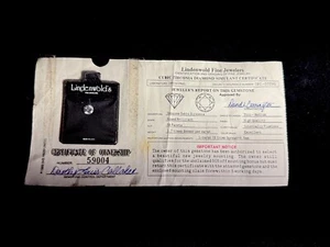 Lindenwold’s 1 Carat Cubic Zirconia 6.5 MM Round 58 Facet & Certificate - Picture 1 of 6