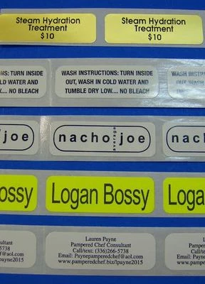 TWIN CITY PRINT SHOP Printed Labels 250 Rectangle .5" x 1.5" Custom gold silver 1-Color on a roll