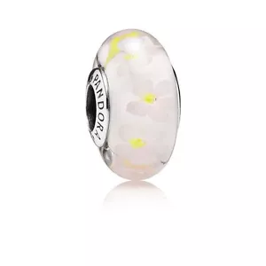 791623 Field of Daisies Pandora Sterling Silver Charm S925 ALE, Murano Glass - Picture 1 of 2
