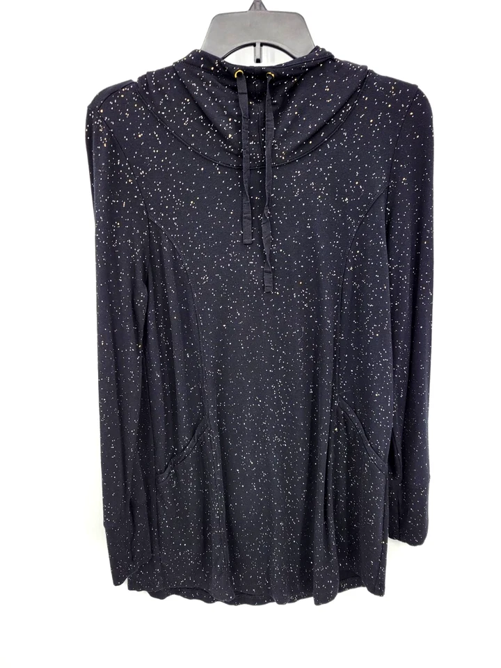 Some Loungewear Sudadera con Capucha Mujer Pequeña Negra Dorada Ligera Pullover Athleisure Foto 1 de 4