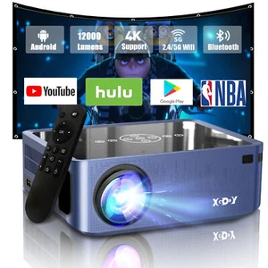 1080P Projector 12000LMS 4K 5G WiFi Bluetooth Video Home Theater 200" Display - Picture 1 of 14