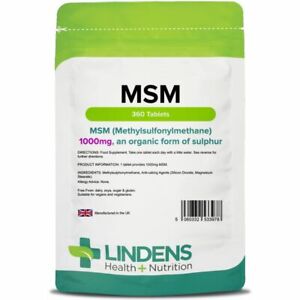 MSM (methylsulfonylmethane) 1000mg; 360 tablets