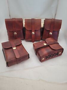 Brown Leather belt pouch (one)
