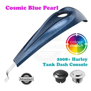 Cosmic Blue Pearl Tank Dash Console fit Harley 08+ Street Electra Touring - Picture 1 of 10