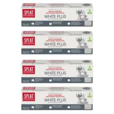 Pack Of 4 x 100g SPLAT Professional Series WHITE PLUS Toothpaste FREE SHIPPING - Image 1 of 4