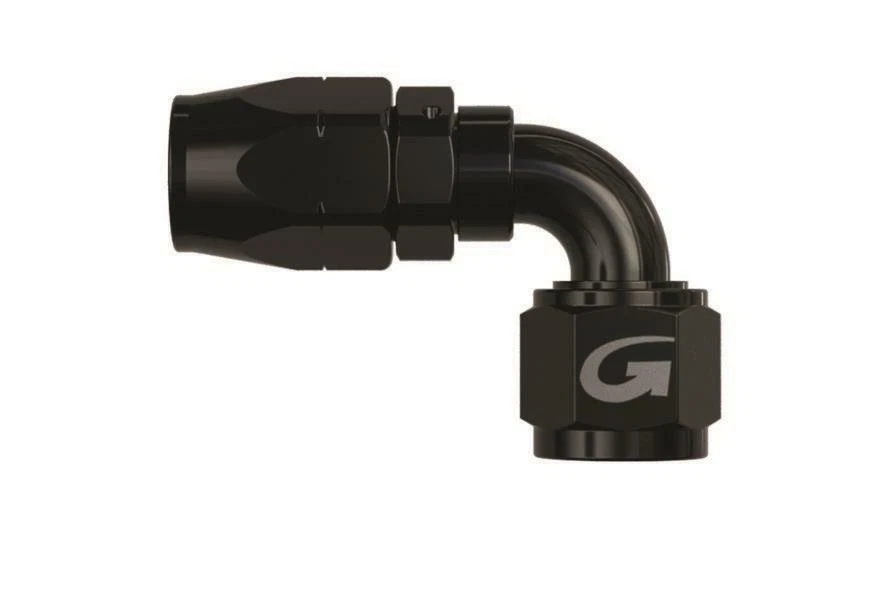 200 Series Goodridge Cutter Style Fitting AN -6 AN6 6AN - 90 Degree Black - Image 1 of 1