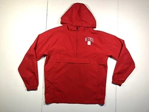 NC STATE WOLFPACK Red COLLEGE WINDBREAKER JACKET Track Gym Fan Coat YOUTH XL - Picture 1 of 7