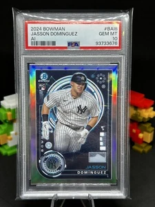 2024 Bowman Jasson Dominguez Chrome AI #BAI-8 Rookie RC New York Yankees PSA 10 - Picture 1 of 2