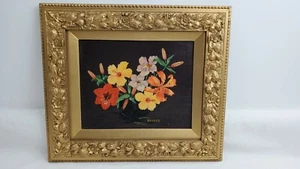 MARCO DE FOTOS DORADO ANTIGUO VINTAGE TALLADO PROFUNDO FRUTA FLORAL 14 X 16 - Imagen 1 de 12
