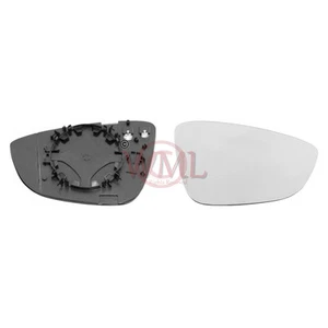 VOLKSWAGEN EOS 09->2016 DOOR MIRROR GLASS SILVER, CONVEX, HEATED&BASE,RIGHT SIDE - Picture 1 of 4