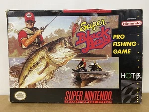 (SNES) Super Black Bass Pro Fishing Game Super Nintendo COMPLETE IN BOX Inserts - Picture 1 of 11