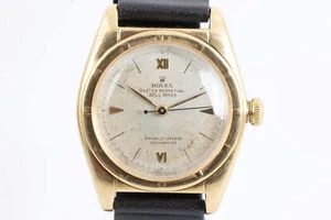 Rolex Oyster Perpetual "Bubble Back" 5015 14K Yellow Gold 32mm Men's Watch - Picture 1 of 6