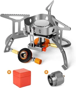3700W Piezo Ignition Picnic Hiking Windproof Camping Gas Stove Outdoor Cooking - Picture 1 of 9