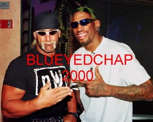 FOTO DE LUCHA LIBRE 8 X 10 DE DENNIS RODMAN & HULK HOGAN WCW Foto 1 de 1