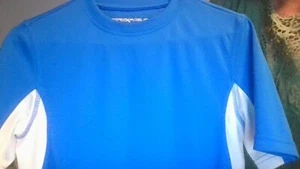 Zero Xposure L 14/16 Youth UPF Sun Protection 50+ Blue/White Shirt Activewear - Picture 1 of 10