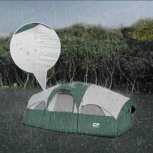 Dark Blue 6-Person Camping Tent, Waterproof Windproof with Mesh Windows - Picture 1 of 7