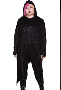 KILLSTAR Hoodie Womens 3XL 4XL Black Occult Pentagram Gothic Witchy Goth Tarot - Picture 1 of 12