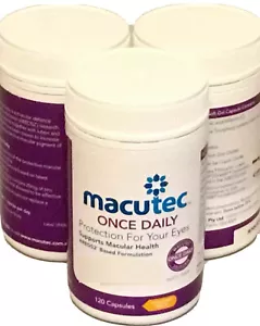 Macutec Once Daily 120X3 Bottles Protection for your eyes Supports Macula Health - Bild 1 von 4