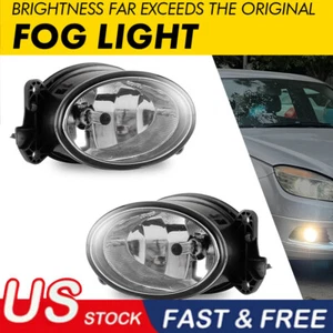 Front Fog Light Set For 2006-2011 Mercedes Benz ML350 2008-2011 C300 with Bulb - Picture 1 of 11