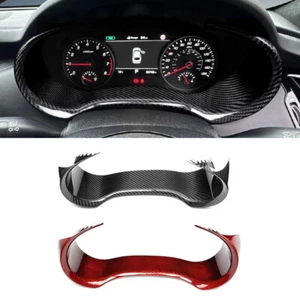 Real Hard Carbon Fiber Gauge Cluster Cover Sticker For Kia Stinger 2018-2023 - Picture 1 of 12