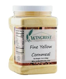WinCrest Fine Yellow Cornmeal - 3 Lb Tub - Free Expedited Shipping! - Picture 1 of 2