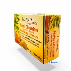 Patanjali Haldi Chandan(Turmeric and sandal) Body Cleanser 75gm x 3pack - Picture 1 of 3