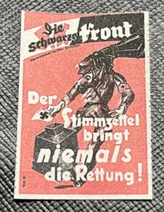 DIE SCHWARZE FRONT WWII WW2 Nazi Germany Third Reich Postal History German Stamp - Picture 1 of 2