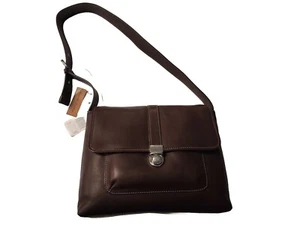 Tommy Hilfiger Women's Brown Faux Leather Purse Bag WIth Silver Latch - Picture 1 of 6