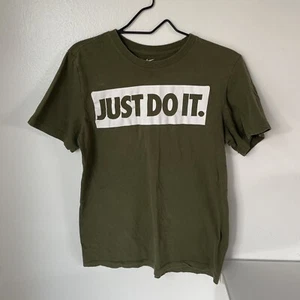 Nike Men's Sportswear Just Do It Muscle Tee Top T Shirt Olive Green - Picture 1 of 4