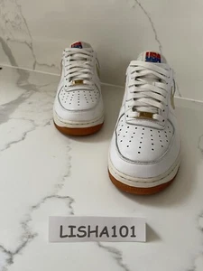 NIKE AIR FORCE 1 AF1 LOW TOP USA MENS TRAINERS Uk 7.5 Eur 42 Us 8.5 RARE White - Picture 1 of 21