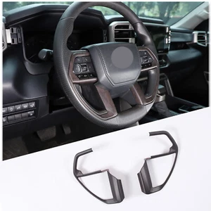 Marco de moldura de botón de volante de grano de madera de roble para Toyota Tundra Sequoia 2022+ - Imagen 1 de 12