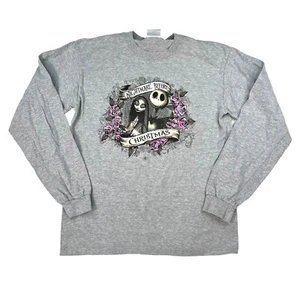 Vintage Disney 1993 Nightmare Before Christmas T-Shirt Gray 90s Graphic Tee M - Picture 1 of 7