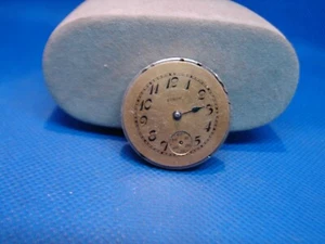 VINTAGE WRISTWATCH MOVEMENT ELGIN GOLD DIAL PARTS/REPAIR! am13 - Picture 1 of 2