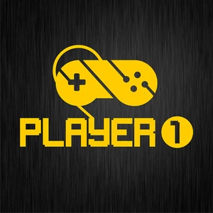 Player 1 Lettore Gamer Gaming Geek Nerd Bro Giallo Vinile Decalcomania Adesivo - Foto 1 di 1