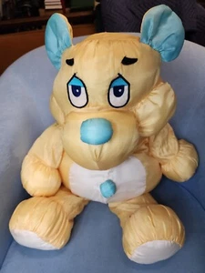 Vintage Commonwealth Jumbo Love YELLOW BEAR RARE Puffalump 28” Nylon Plush 1986 - Picture 1 of 12