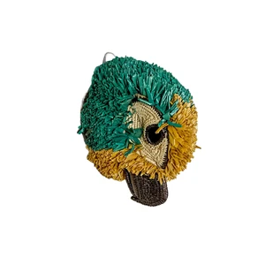 Teal and Yellow Macaw Mask - Picture 1 of 13