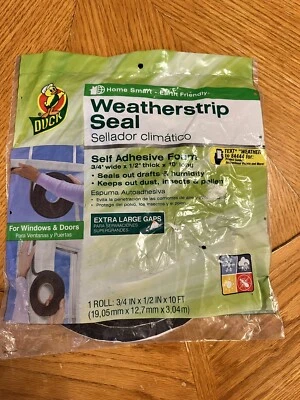 Duck Weather Strip Seal for Windows LARGE GAPS 3/4" wide, 1/2” thick, 10' long - Image 1 of 4