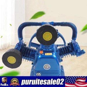 Bomba compresora de aire de hierro fundido de una sola etapa de 3 cilindros de 10 HP 7,5 KW 31,7 SCFM - Imagen 1 de 16