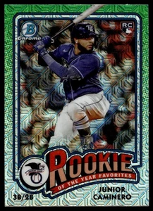 2024 Bowman Chrome ROY GREEN Mojo Refractor Junior Caminero Rookie /99 #ROY-8 - Picture 1 of 2