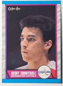1989-90 O-Pee-Chee OPC Hockey Card #111 Geoff Courtnall RC Rookie Capitals  NM - Bild 1 von 2