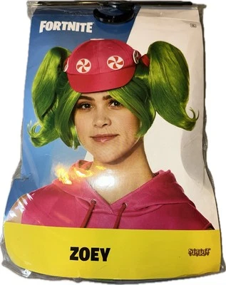Spirit Halloween Fortnite Zoey Peluca y Sombrero Talla Única Disfraz Vestir Foto 1 de 2