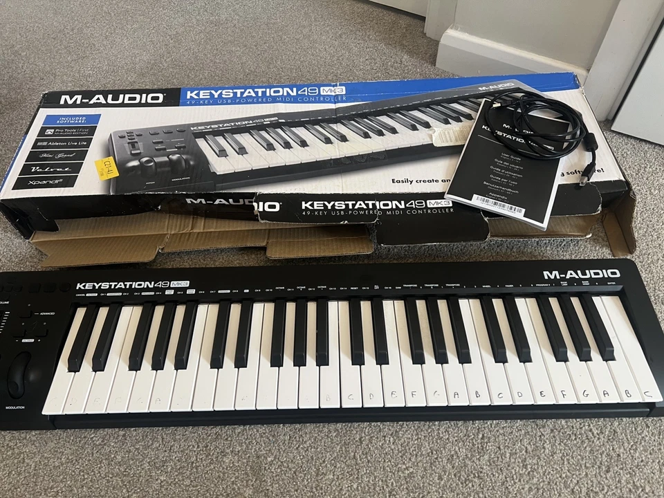 M-Audio 49-Key Music Keyboard, USB, MIDI - Image 1 of 1