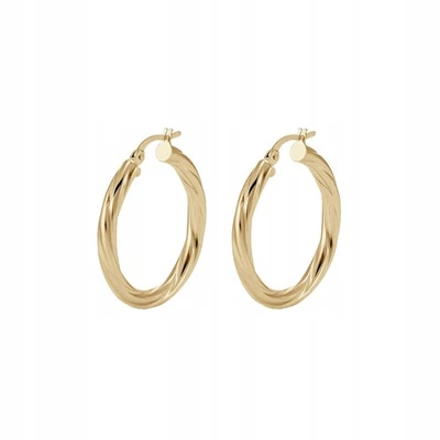 Guess Creolen "i Did It Again" Kółko Zakręcone Złota Stal 4cm Jube04187jwygt/u - Bild 1 von 2