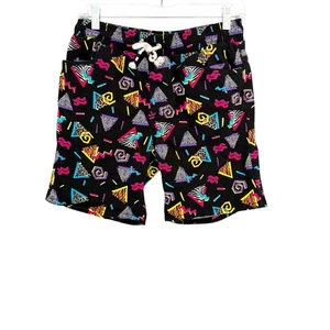 Raw Yarn Industries Stretch Twill Shorts Men's Size M Retro 80s/90s Print - Picture 1 of 5