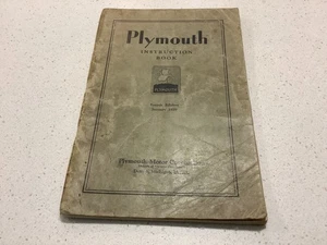 LIBRO DE INSTRUCCIONES PLYMOUTH CUARTA EDICIÓN ENERO 1929 - Imagen 1 de 12