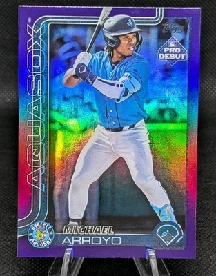 2025 Topps Pro Debut Michael Arroyo Purple Foil /299 #PD-78 AQUASOX - Image 1 of 2