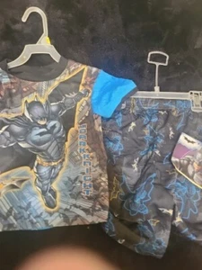 Batman Boys M  Size 8 Outfit Shorts Shirt Old New Stock - Dark Knight - Picture 1 of 5
